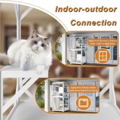 APRILSOUL Outdoor Cat Enclosure On Wheels, Large 71" Cats Patio House Of Wooden, 4 Tiers Indoor Kitten Cage With Resting Box, Removable Wood Bottom -BlueBuffalo Sales Store GUEST 44695351 ab43 4219 be08 55c0dd583760
