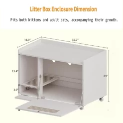 ORRD Hidden Cat Litter Box Enclosure | Multi-Functional Furniture With Storage & Wheels | Discreet Side Table For Living Room/Bedroom,White 15 ORRD Hidden Cat Litter Box Enclosure | Multi-Functional Furniture With Storage & Wheels | Discreet Side Table For Living Room/Bedroom,White -BlueBuffalo Sales Store GUEST 4479bd07 edd3 4476 a676 ce9261e99919 1