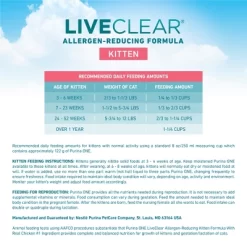 Purina ONE LiveClear Chicken Flavor Kitten Dry Cat Food - 2.8lb -BlueBuffalo Sales Store GUEST 44fedf14 0f1b 4a05 8cff f91e80c30dcc 1