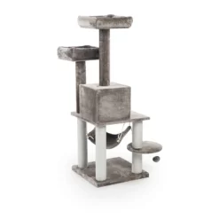 Prevue Pet Products Kitty Power Paws Plush Party Tower Gray, 52 Inch Tall, 7310 -BlueBuffalo Sales Store GUEST 450baef2 995a 4650 8853 193be392513d