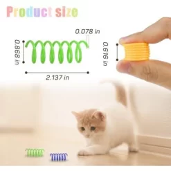 Itopfox Cat Spiral Spring Toy, 12-Pack Interactive Kitten Toy For Hunting, Biting, And Play, Colorful Heavy Plastic Springs To Keep Cats Active -BlueBuffalo Sales Store GUEST 4531c45f 6249 4c0c b6fa 1d74fef326e3