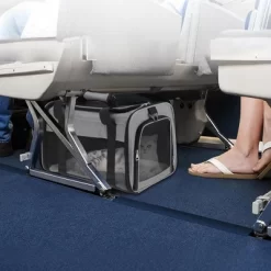 Unique Bargains Breathable Mesh Design Pet Carrier Grey 1 Pc