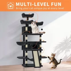 68.5 Inch Multi-Level Cat Tree, Plush Cat Tower With Condo/Sisal Scratching Posts -BlueBuffalo Sales Store GUEST 458bef32 e9b6 49d7 8522 6ec4f6c5dabf