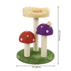 Pixie 3-Tier Cottage Sisal Mushroom Cat Tree With Scratching Posts, Napping Perch, And Dangling Bell Toy -BlueBuffalo Sales Store GUEST 45c3ffe9 174f 40f3 963e f5ffff922a8a