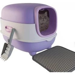 Ridstar Large Foldable Cat Litter Box With Lid, Scoop, Front Door Access, Leak-Proof Design & Odor Control-Purple 7 Ridstar Large Foldable Cat Litter Box With Lid, Scoop, Front Door Access, Leak-Proof Design & Odor Control-Purple -BlueBuffalo Sales Store GUEST 45dbc7f2 d653 4118 9440 f8162200e5a3