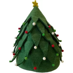 Midlee Christmas Tree Wool Cat Cave Bed