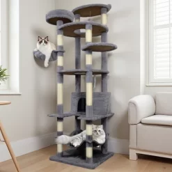 78 In Dark Gray Cat Tree Tower With Large Condo Sisal Scratching Post Big Hammock And Top Platform -BlueBuffalo Sales Store GUEST 45ffa619 e394 4276 8261 2dc333a33dcb 1
