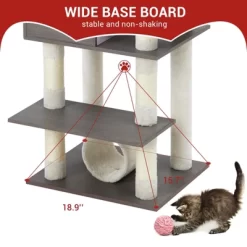 Cat Tree With Toy, Cat Tower Condo For Indoor Cats Features Scratching Post -BlueBuffalo Sales Store GUEST 46f59a1e da37 4852 8328 15d913f40b0f