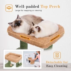DOMETOUR 41"H Cactus Cat Tree Cat Tower, Cat Climbing Frame With Sisal Scratching Post, Cat Condo, Plush Perch, Hammock, Dangling Ball -BlueBuffalo Sales Store GUEST 470a00af ca28 4aa4 bdc7 f6d355acc8c2
