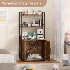 ODK Cat Litter Box Enclosure With Shelf Storage, Enclosed Litter Box - Large Cat House Furniture With Ventilation Holes, Easy Clean Pet Cabinet -BlueBuffalo Sales Store GUEST 478bbaa9 d8a7 442f 8f6a 3774694c22aa