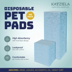 Katziela Disposable Small Pet Pads For Dogs Potty Training And Pee Protection 22X23 (100) Pack -BlueBuffalo Sales Store GUEST 48ba005e 5414 45e2 9587 1e121a646bfe