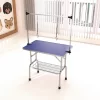 Gulches 42-Inch Foldable Pet Grooming Table For Pet Large Dogs And Cats With Adjustable Arm And Clamp - Blue