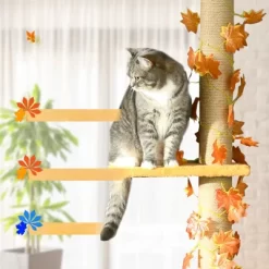DSVIMOY Floor To Ceiling Cat Tree, 80" - 95" Adjustable Tall Cat Tower, 3-Level Cat Climbing Towe For Indoor Cats, Orange, 14.5"*8.25"*95.25" -BlueBuffalo Sales Store GUEST 49cdc062 337f 457b a329 4c172f84e6a1