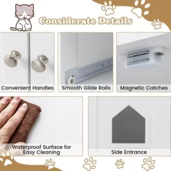 Costway Cat Litter Box Enclosure With 2 Drawers Double Doors Open Shelves Modern Indoor -BlueBuffalo Sales Store GUEST 49ce5dbb b080 4a0b a50a fd8911e3abd1