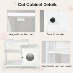Cat Litter Box Enclosure, 2 In 1 Sink Vanity Cabinet With Hidden Litter Box, Hidden Litter Pet Washroom With Divider, Indoor Cat House For Litter Box -BlueBuffalo Sales Store GUEST 49f8f997 6837 4477 930c 3156d38ca6bf
