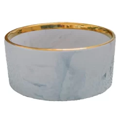 Dexypaws: Marble Dog Bowl: Gray & Gold Accent - 6.3" Diameter -BlueBuffalo Sales Store GUEST 4a0a3ab6 9eb0 411a a3e7 7aeb88f9a82d