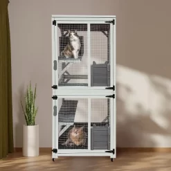 Kumasinova 30.7" Catio Enclosure With Sleeper&Wheels,Outdoor Cat House With 4 Platforms,Weatherproof Asphalt Roof&Large Kitten Apartment Cage Shelter 9 Kumasinova 30.7" Catio Enclosure With Sleeper&Wheels,Outdoor Cat House With 4 Platforms,Weatherproof Asphalt Roof&Large Kitten Apartment Cage Shelter -BlueBuffalo Sales Store GUEST 4a9586c4 48a7 420f a41f dc4a27e1fff5