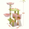 QuestaPack Flower Cat Tree 47.2" Multi-Level Cat Tower With Sisal Covered Scratching Posts