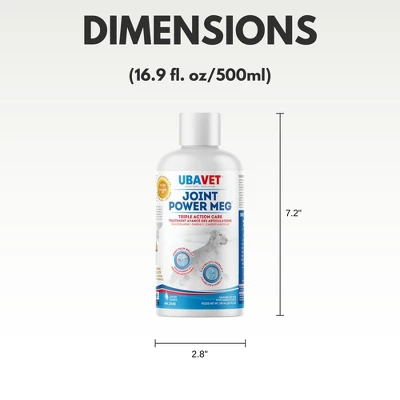 UBAVET Joint Power MEG Maximum Joint Care Liquid For Cats And Dogs – (16.9 Fl Oz / 500ml) 2 UBAVET Joint Power MEG Maximum Joint Care Liquid For Cats And Dogs – (16.9 Fl Oz / 500ml) - Image 2