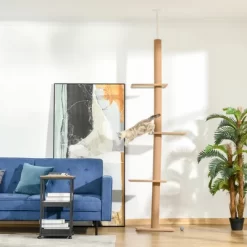 YOOCOZZ PawHut Floor-to-Ceiling Cat Climbing Tower With Sisal-Covered Scratching Posts, Activity Center For Kittens Cat Tower Furniture-Brown 13 YOOCOZZ PawHut Floor-to-Ceiling Cat Climbing Tower With Sisal-Covered Scratching Posts, Activity Center For Kittens Cat Tower Furniture-Brown -BlueBuffalo Sales Store GUEST 4d4a7e14 8d94 45e6 bcb6 4275bfe49482