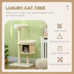 Multipet 3-Level Cat Tree With Sisal Scratching Posts, Fun Cat Badminton Toy For Playing, Soft Cushions, & Play Areas -BlueBuffalo Sales Store GUEST 4e1539fe 0978 4e58 a615 d9c5cd5c6429 3