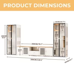 ATJafurn Entertainment Center Hidden Cat Litter Box Enclosure For 85inch Tv, Included Tv Stand And Glass Cabinet, Furniture Style Cat House -BlueBuffalo Sales Store GUEST 4e69edf0 1bc7 4422 bf61 8f85f60c9712