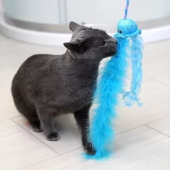 Quirky Kitty Jiggling Jellyfish Wand Cat Toy - Blue -BlueBuffalo Sales Store GUEST 4ee22613 70fa 4cf2 916e f46cd0233b0e