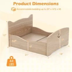 Tangkula Elevated Pet Bed Frame Indoor Large Cat Bed W/ Rails Cute Headboards Animals Bed -BlueBuffalo Sales Store GUEST 4ff60454 6f1b 4e8c bc33 edabcb31db92