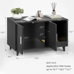 Akoasm 39.37 In. W Hidden Cat Litter Box Enclosure With Scratching Mat-Black 17 Akoasm 39.37 In. W Hidden Cat Litter Box Enclosure With Scratching Mat-Black -BlueBuffalo Sales Store GUEST 5034cb59 d614 40e0 8b7c 5d08aa5265bc