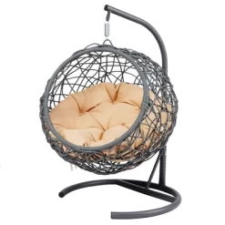 Chery Life Cat Swing Bed With Stand & Cushion, Rattan Wicker Swing Chair, Hanging Swinging Cat Bed For Cats, Small Dogs, And Small Animals -BlueBuffalo Sales Store GUEST 51cceb98 cae4 4532 8486 4264a69e2695