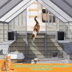 Sandinrayli Extra Large Catio Outdoor Cat Enclosure, 110" Large Walk-in Outdoor Cat Run For Multiple Cats -BlueBuffalo Sales Store GUEST 5298fd96 aa9d 4466 ab2d ac404119cf75