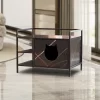 Gulches Cat Litter Box Furniture Hidden Litterbox Enclosures,Hidden Litter Box That Provides Additional Storage Space,Black