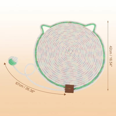 Unique Bargains Cat Scratcher Mat With A Cat Ball 1 Unique Bargains Cat Scratcher Mat With A Cat Ball