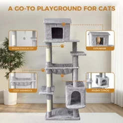 Multipet 63 Inches Multi-Level Large Cat Tree -BlueBuffalo Sales Store GUEST 52d333e4 8351 4647 b636 56d321f9e1af