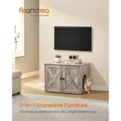 Feandrea Cat Litter Box Enclosure, Litter Box Furniture Hidden, Indoor Cat House, End Table, 27.6 X 19.7 X 19.7 Inches -BlueBuffalo Sales Store GUEST 52da64ef 779e 4b55 b142 f79f51187d9b