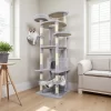 Whisen 78" Cat Tree Tower With Large Condo, Sisal Scratching Post, Hammock & Top Platform