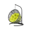 FURNIinspire Pet Beds Cat Swing Bed With Stand, Cushion, Rattan Wicker Cat Egg Chair, Indoor Cooling Pet Bed Dog Bed, Green, 19.3"*19.3"*28.7"