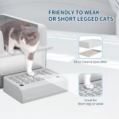 Cat Litter Box XXL Extra Large Litter Tray Pan For Big Cats With Platform Step, Removable Top, Non-Slip Bottom -BlueBuffalo Sales Store GUEST 53a54b3d b95b 47c7 9f88 a6d44f98ee75