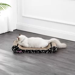 THE LICKER STORE Rini Modern Cardboard Lounge Bed Cat Scratcher With Built-In Bell Toys And Catnip -BlueBuffalo Sales Store GUEST 53cf32e5 e8e4 422a 8fac 34203cd435f9