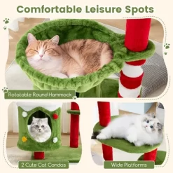 Tangkula 48" Mushroom Cat Tree For Indoor Cats W/ 2 Cute Condos Plush Perch Teasing Balls -BlueBuffalo Sales Store GUEST 545daf49 f2fa 499e 957b 63d61a671b7a