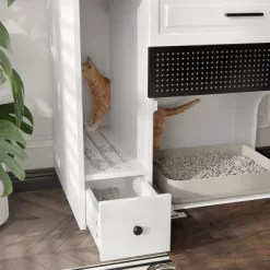 AZL1 Life Concept Pet Crates And Houses Multi Function Litter Cabinet Cat Furniture Dual Storage System Grooved Entryway, Brown, 31.8"*22"*31.8" -BlueBuffalo Sales Store GUEST 5495b6e2 4ed6 493d a437 1a1ec38e6f96