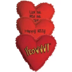 Hearrrt Attack Pack: 3x Yeowww! 100% Organic Catnip Heart Cat Toys, Each With A Different Phrase -BlueBuffalo Sales Store GUEST 549a596f 64d6 4993 ba8f a6e0157897ee