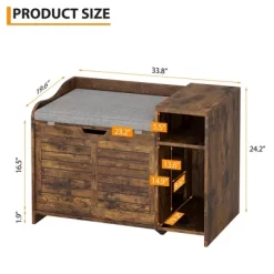 Cat Litter Box Enclosures With Top Opening With Cushion, Litter Box Furniture Hidden, Wooden Cat Washroom Indoor -BlueBuffalo Sales Store GUEST 54aa41f7 a47a 4b0a 85d3 19dbbf920168