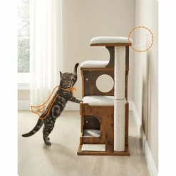 Feandrea WoodyWonders Cat Tree, 33.9-Inch Modern Cat Tower, Cat Condo With 3 Perches, Scratching Post And Mat, Cave, 4 Removable Washable Cushions -BlueBuffalo Sales Store GUEST 553909d3 e7c3 4b91 8a16 bbcc8c006a0b