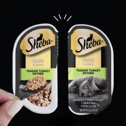 Sheba Perfect Portions Cuts In Gravy Chicken & Turkey Premium Adult Wet Cat Food All Stages - 2.6oz/12ct Variety Pack