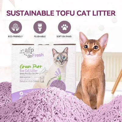 All For Paws Allforpaws Cat Litter Natural Tofu Cat Litter, Green Purr Eco Cat Litter With Strong Odor Control, 9.9lb/4.5kg (2 X 2.25kg) 1 All For Paws Allforpaws Cat Litter Natural Tofu Cat Litter, Green Purr Eco Cat Litter With Strong Odor Control, 9.9lb/4.5kg (2 X 2.25kg)
