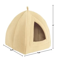 Pet Adobe Enclosed Igloo Cat Bed - Pet Tent With Removable Cushion Pad - Tan -BlueBuffalo Sales Store GUEST 5698693c bf0c 4e27 a8cd d05bbb4da574