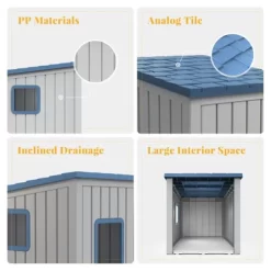 Kumasinova 25" Slanted Roof Outdoor Cat House With Leak-Proof Design,Weatherproof Cat Hideaway For All Seasons,Cat Furniture For Porch&Garden,Blue -BlueBuffalo Sales Store GUEST 570c3d8c 2ecc 48ff b757 cb5111b5f5f0