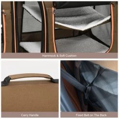 Gulches 39" Portable Soft-Sided Cat Carrier - Dual Compartment With Divider, Cushions & Storage Bag In Grey For Comfortable Travel -BlueBuffalo Sales Store GUEST 58086482 beb4 4319 8f87 e3f2ba641ff7