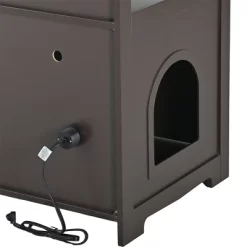 ELJGET Litter Box Cabinet, Cat Litter Box Furniture With Hidden Plug, Wooden Cat Washroom, Storage Cabinet Decorative Pet Crate House For Kitty -BlueBuffalo Sales Store GUEST 580953f1 7b41 4bfa 9a52 9d65c675d7e7